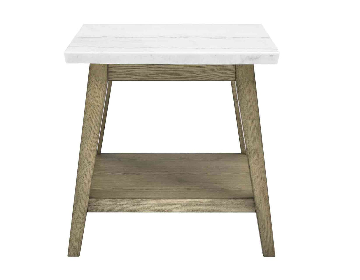 Vida Blonde/White Marble Top End Table from Steve Silver - Luna Furniture