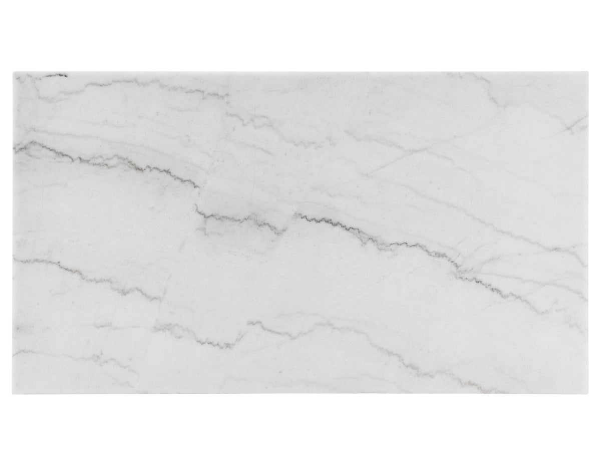 Vida 72″ White Marble Top Dining Table, Black Finish from Steve Silver - Luna Furniture