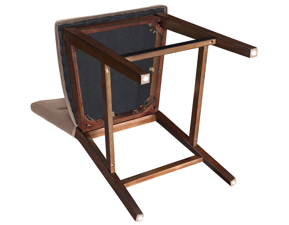 Zen 24″ Counter Chair, Brown Velvet, Set of 2 from Steve Silver - Luna Furniture