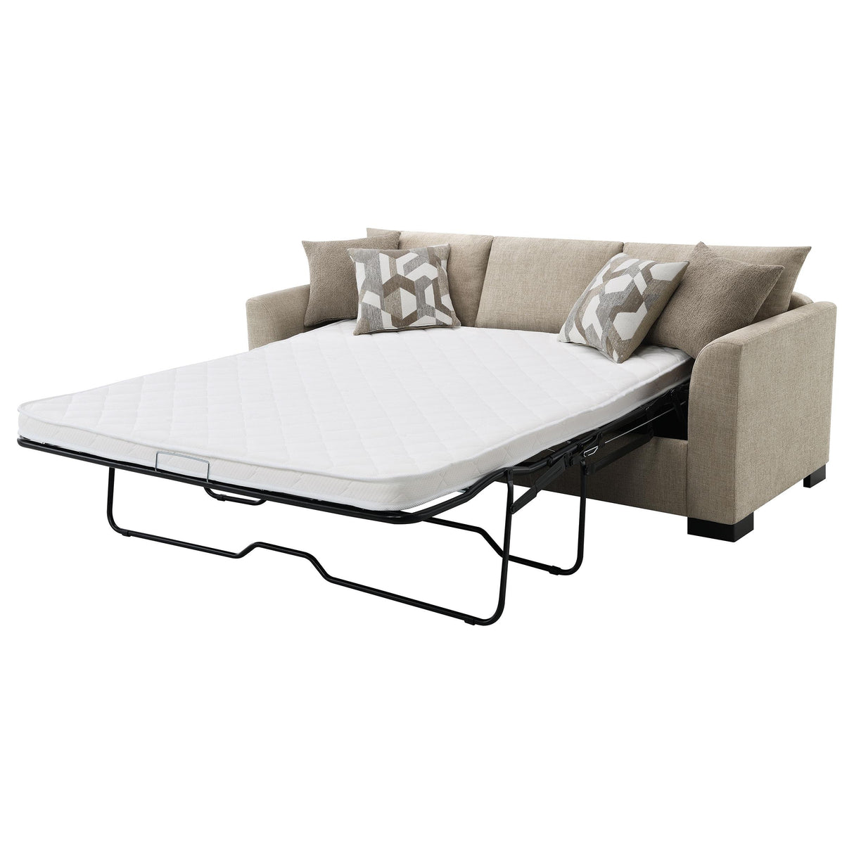 Storey Camel Upholstered Sleeper Sectional Chaise Sofa from Coaster - Luna Furniture