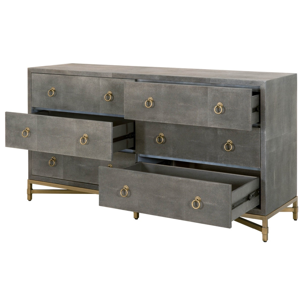 Strand Shagreen 6-drawer Double Dresser from Essentials For Living - Luna Furniture