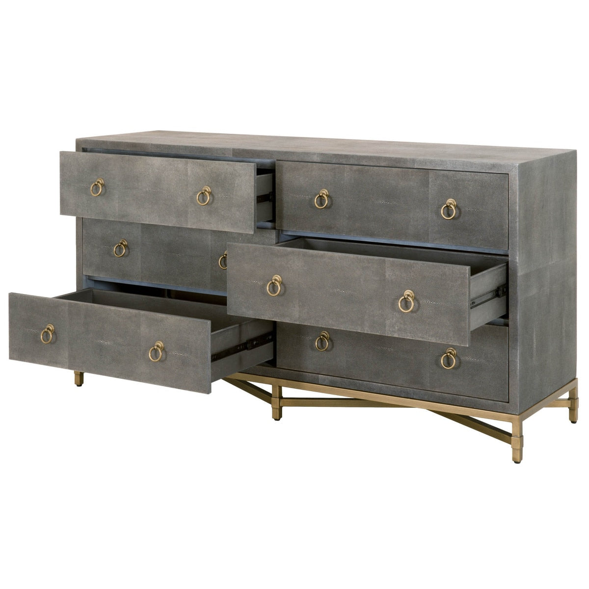 Strand Shagreen 6-drawer Double Dresser from Essentials For Living - Luna Furniture