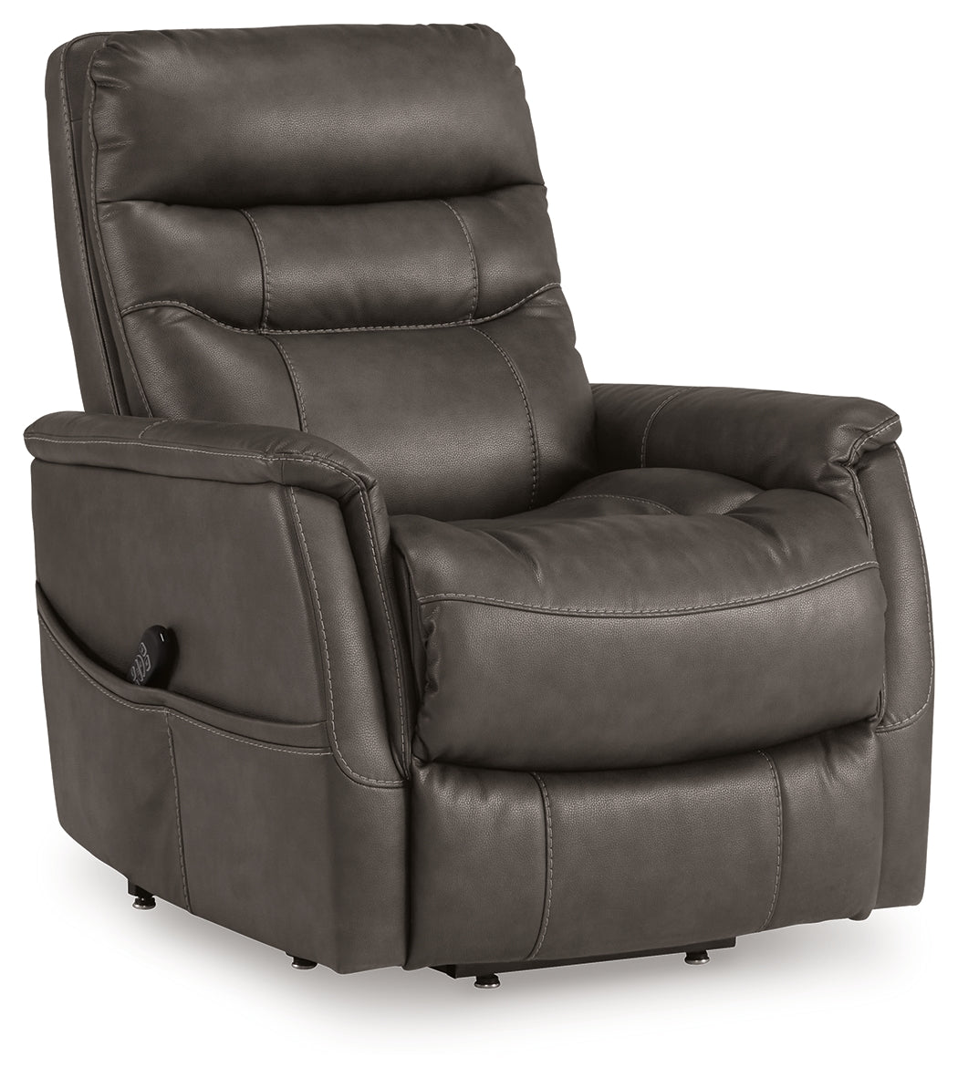 Strawbill Shadow Power Lift Recliner from Ashley Furniture - Luna Furniture