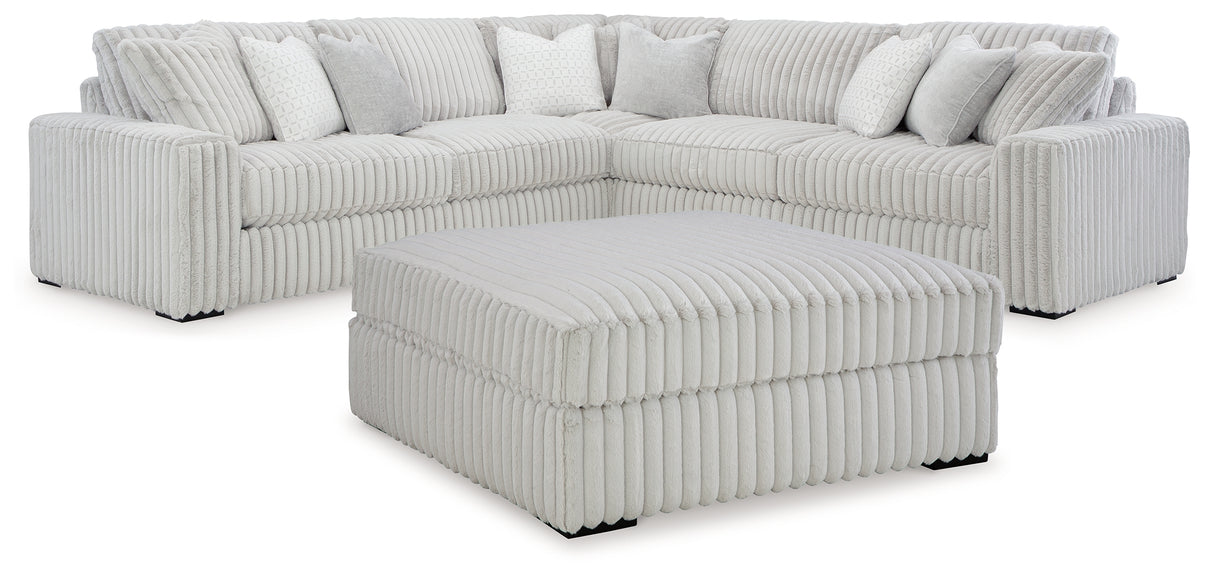 Stupendous Alloy 3-Piece Sectional with Ottoman from Ashley Furniture - Luna Furniture