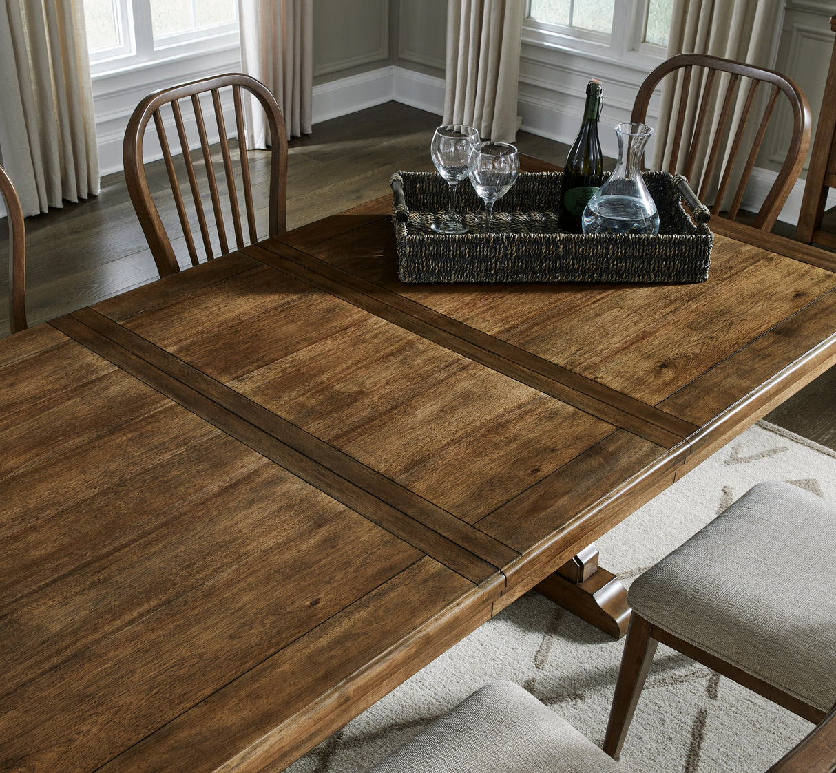 Sturlayne Brown Dining Table and 6 Chairs from Ashley - Luna Furniture