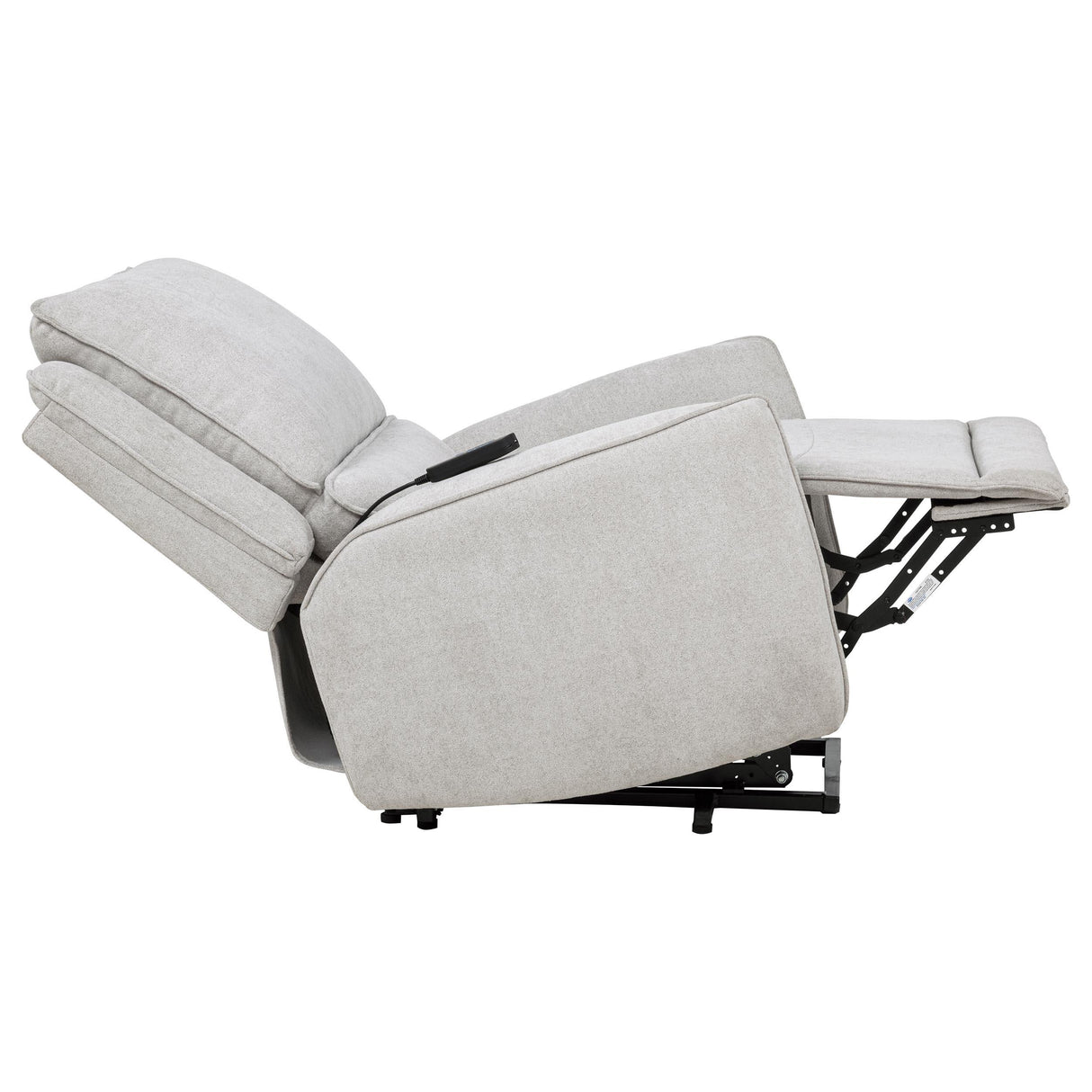 Sylmar Gray Chenille Upholstered Dual Power Lift Recliner from Coaster - Luna Furniture