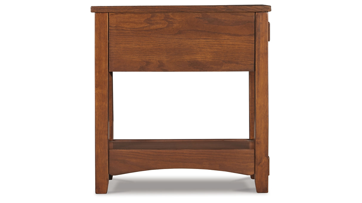 Breegin Brown Chairside End Table from Ashley - Luna Furniture