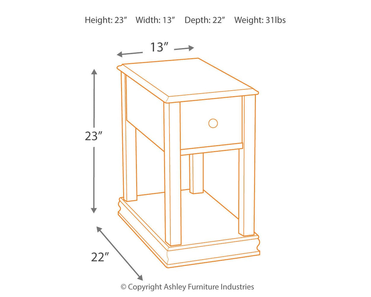 Breegin Brown Chairside End Table from Ashley - Luna Furniture