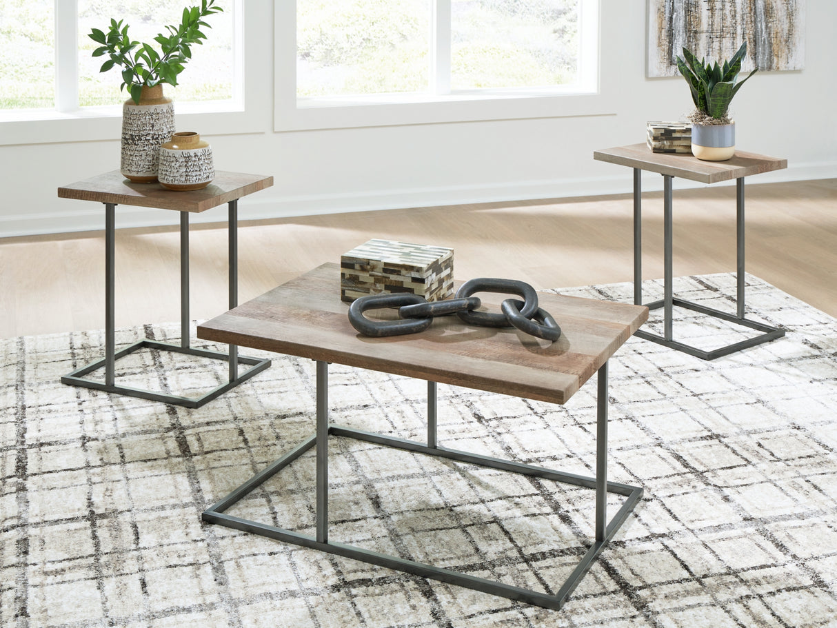 Albreane Grayish Brown/Black Table (Set of 3) from Ashley - Luna Furniture
