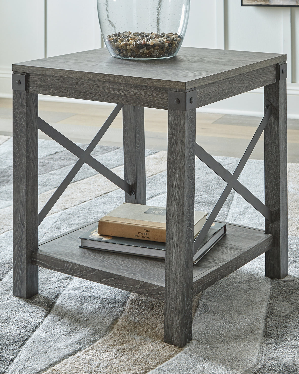 Freedan Grayish Brown End Table from Ashley - Luna Furniture