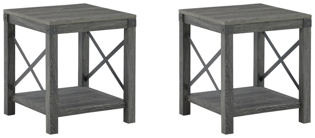 Freedan 2 End Tables in Grayish Brown from Ashley Furniture - Luna Furniture