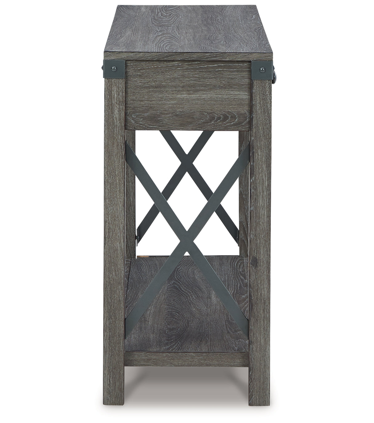 Freedan Grayish Brown Sofa/Console Table from Ashley - Luna Furniture