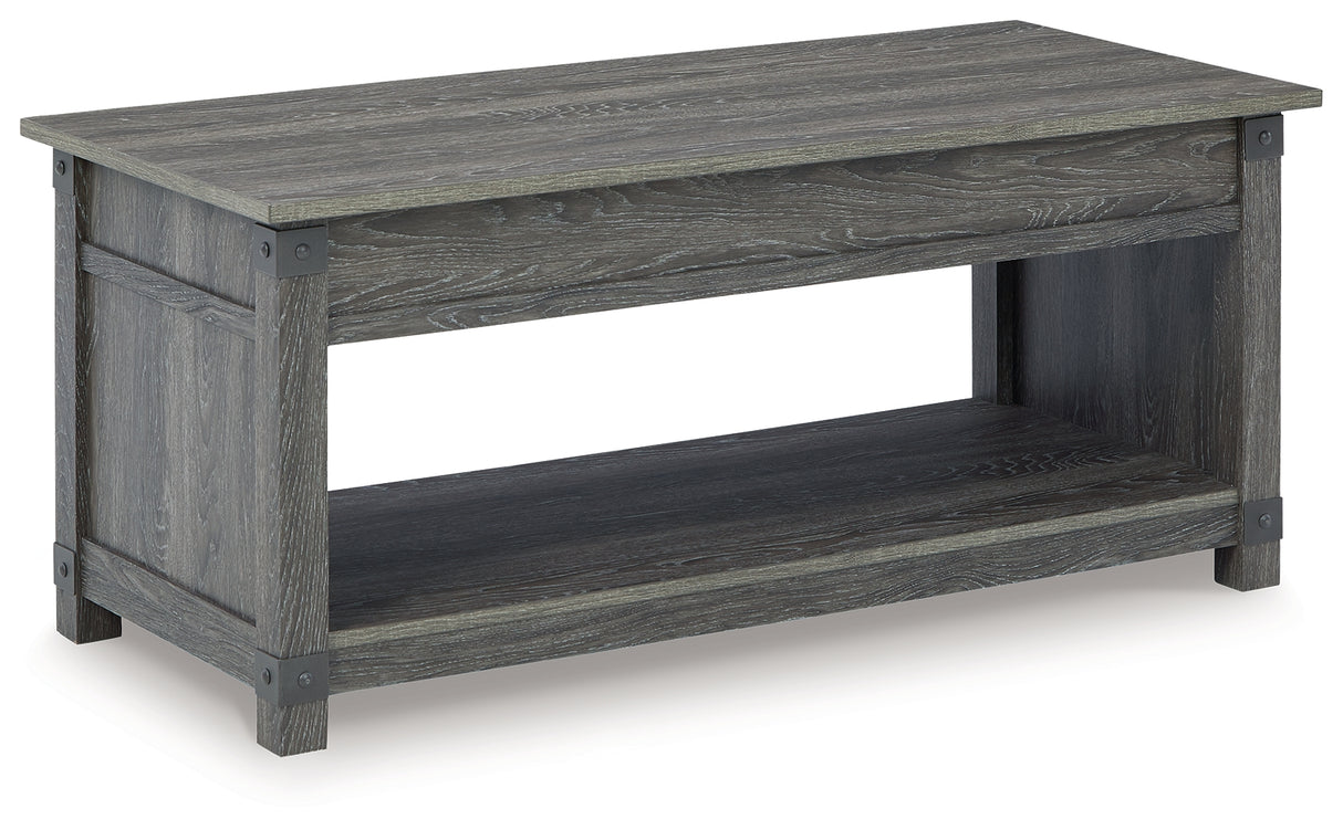 Freedan Grayish Brown Lift-Top Coffee Table from Ashley - Luna Furniture