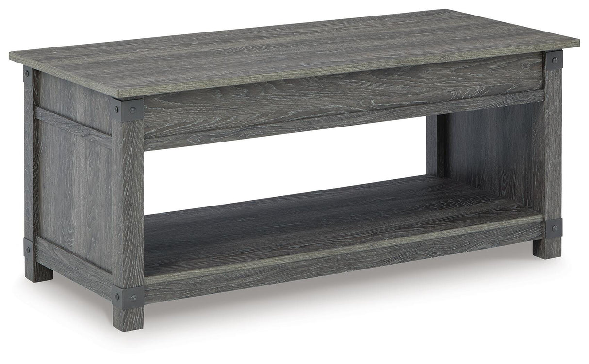 Freedan Grayish Brown Lift-Top Coffee Table from Ashley Furniture - Luna Furniture