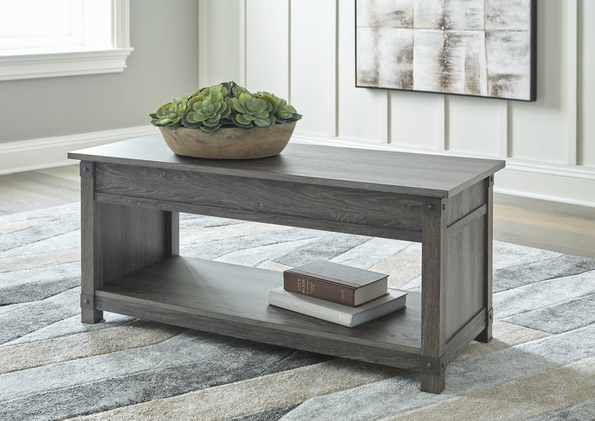 Freedan Grayish Brown Coffee Table and 2 End Tables from Ashley Furniture - Luna Furniture