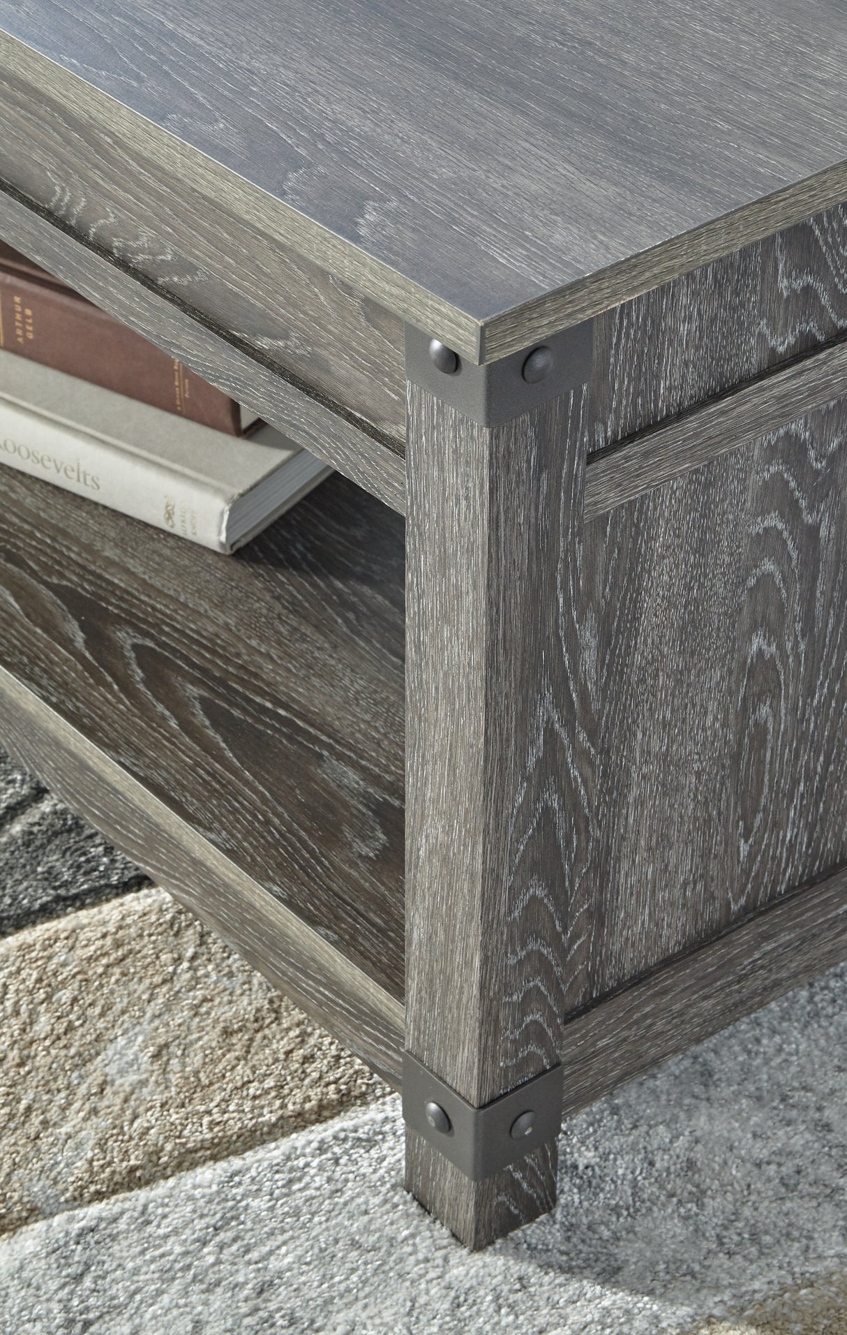 Freedan Grayish Brown Lift-Top Coffee Table from Ashley - Luna Furniture