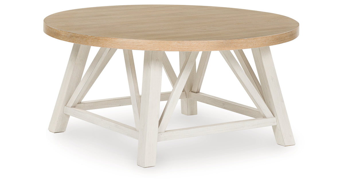 Fawndell Antique White/Brown Table (Set of 3) from Ashley - Luna Furniture