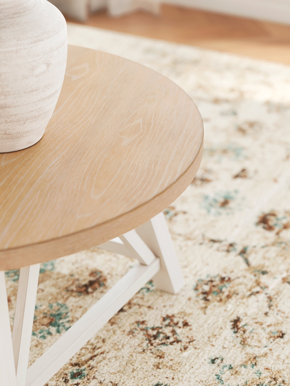 Fawndell Antique White/Brown Table (Set of 3) from Ashley - Luna Furniture