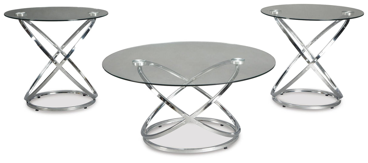 Hollynyx Chrome Finish Table from Ashley - Luna Furniture