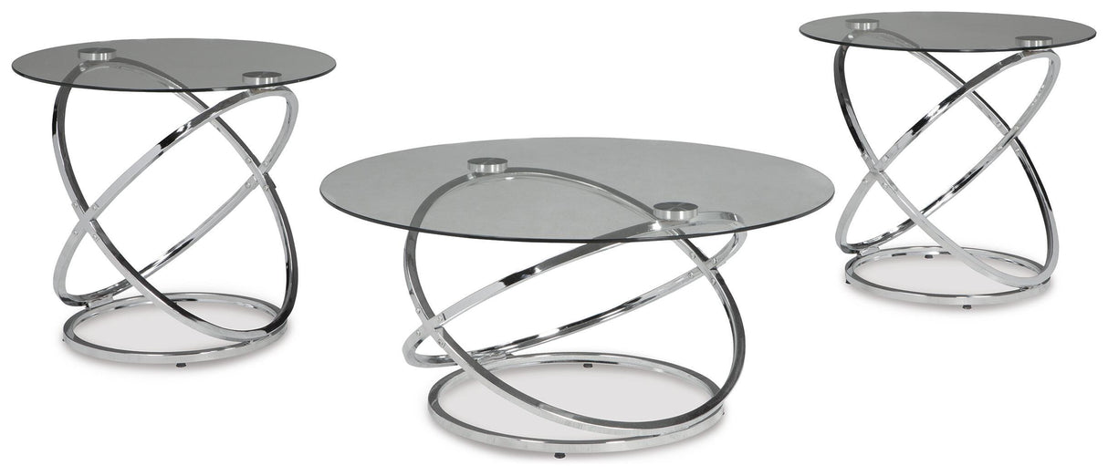 Hollynyx Chrome Finish Table from Ashley - Luna Furniture