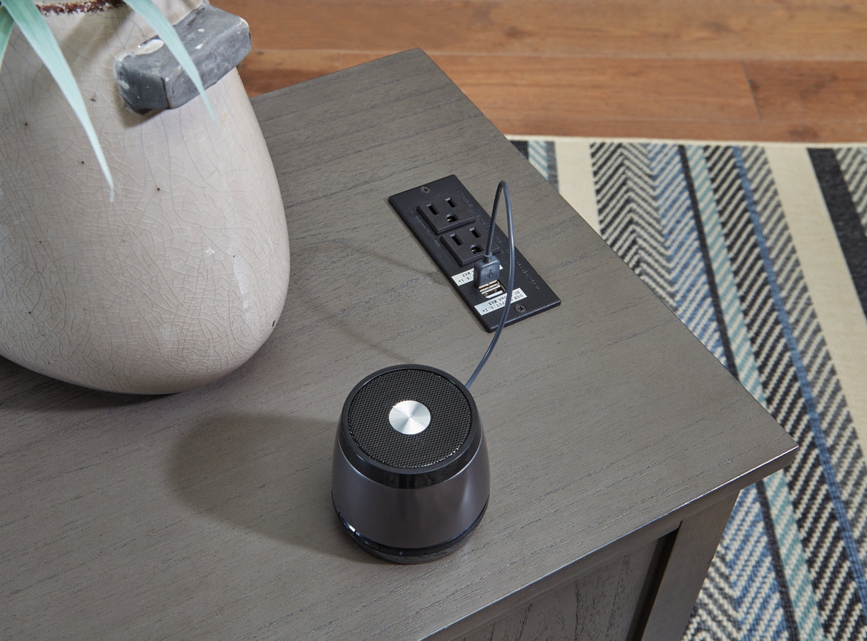 Treytown Gray Chairside End Table from Ashley Furniture - Luna Furniture