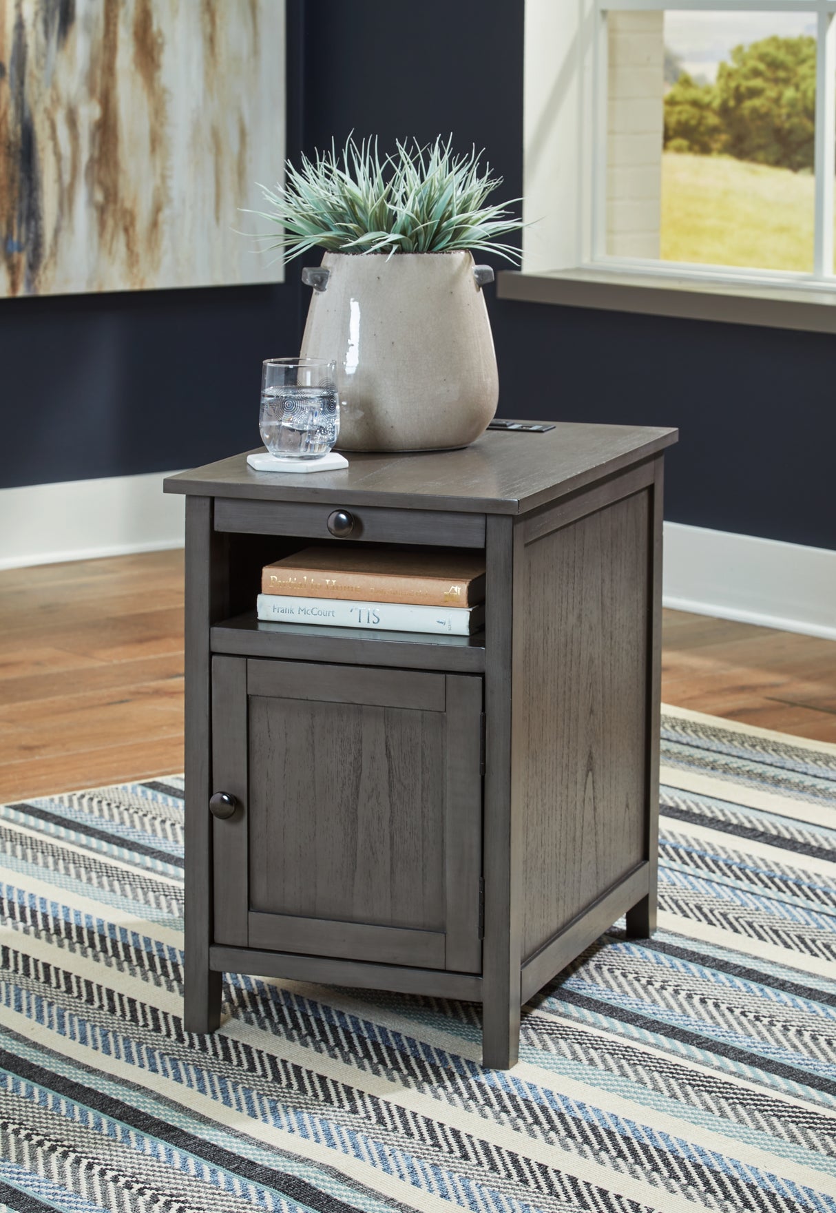 Treytown Gray Chairside End Table from Ashley Furniture - Luna Furniture