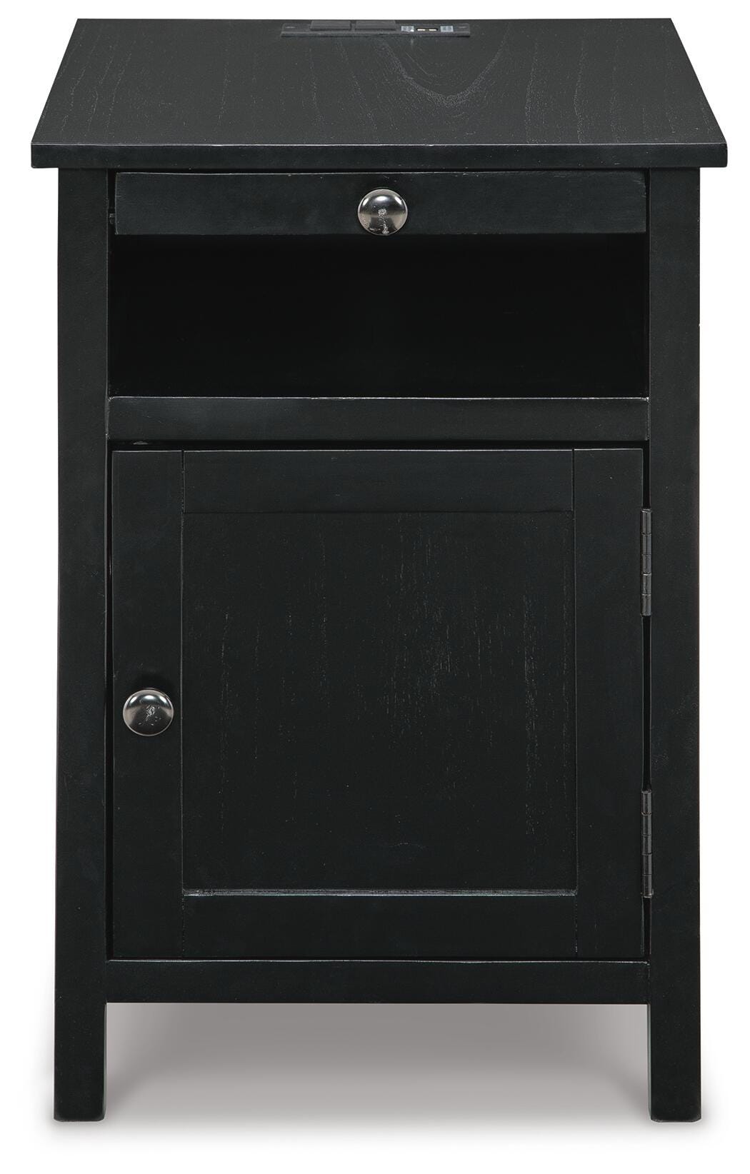 Treytown Black Chairside End Table from Ashley Furniture - Luna Furniture