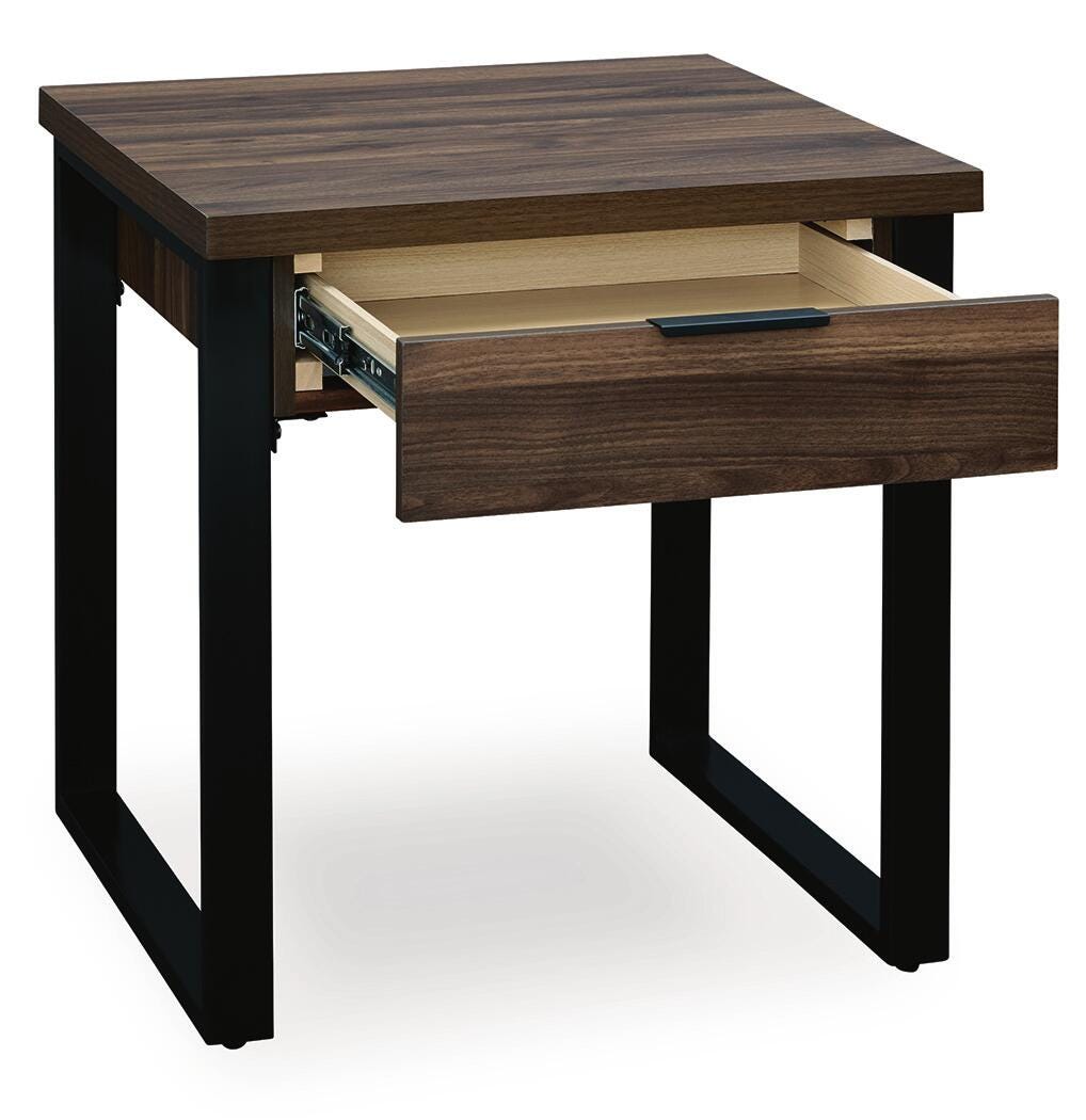 Wickman Falls Dark Brown End Table from Ashley - Luna Furniture