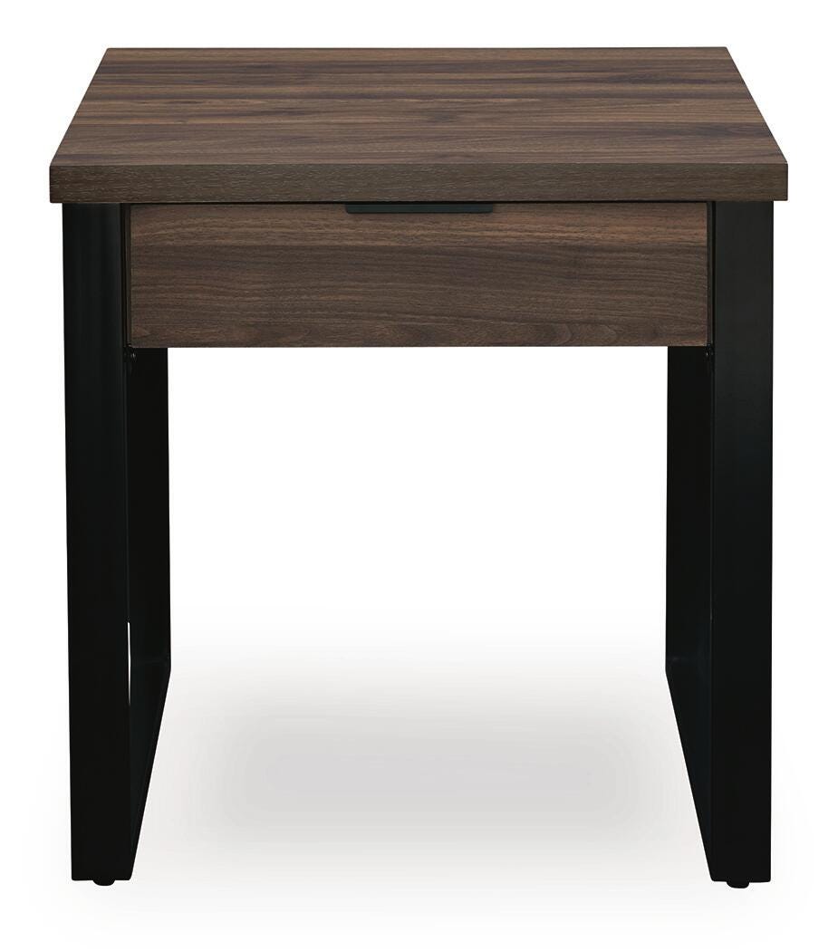 Wickman Falls Dark Brown End Table from Ashley - Luna Furniture