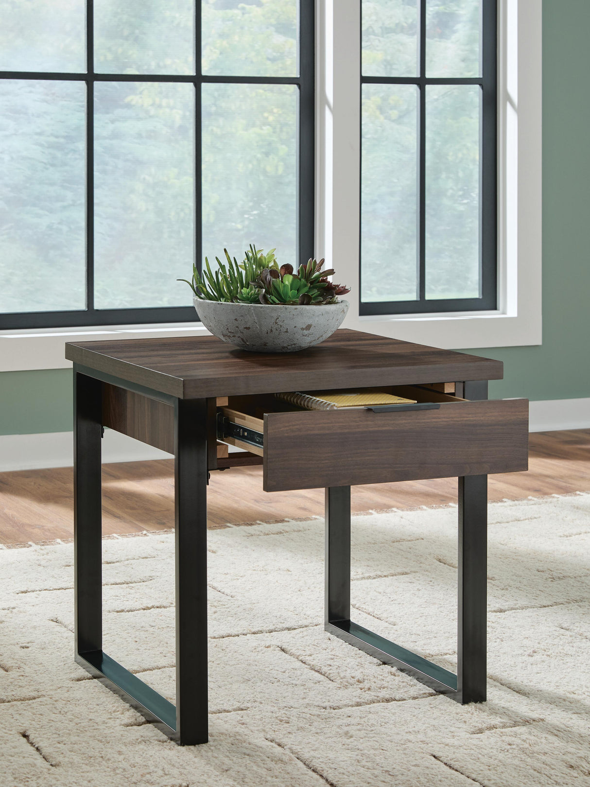 Wickman Falls Dark Brown End Table from Ashley - Luna Furniture