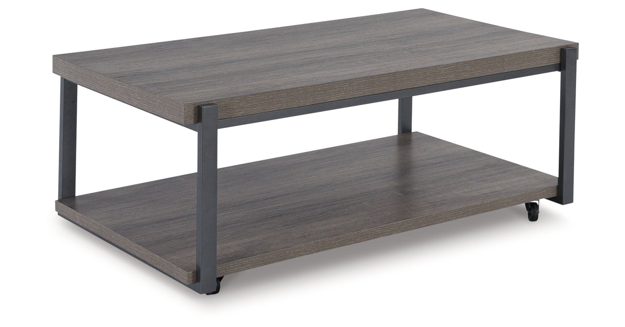 Wilmaden Gray/Black Table from Ashley - Luna Furniture