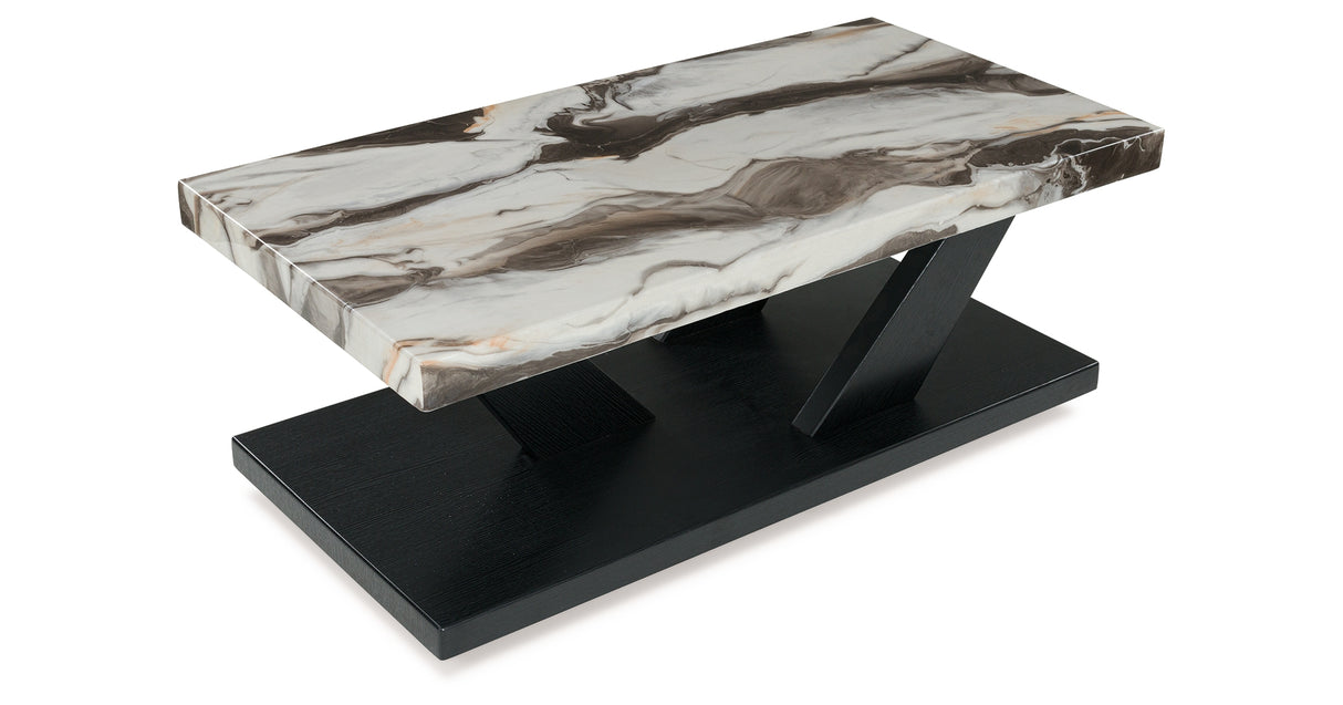 Cendill Dark Brown/White/Black Table (Set of 3) from Ashley - Luna Furniture