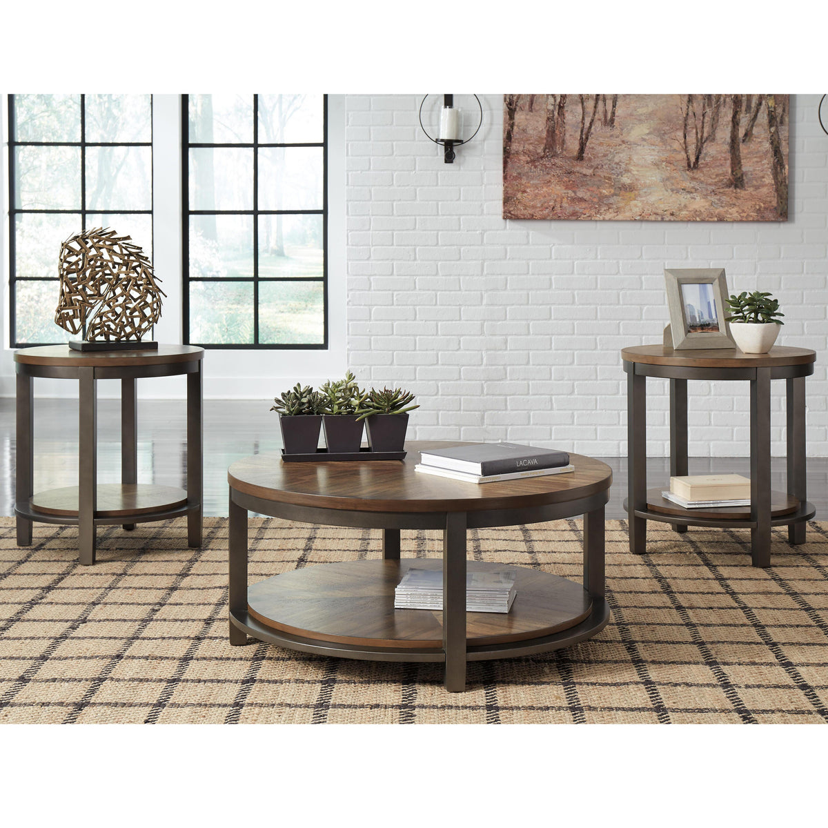 Roybeck Light Brown/Bronze Table