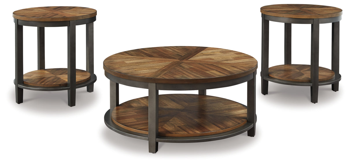 Roybeck Light Brown/Bronze Table from Ashley Furniture - Luna Furniture