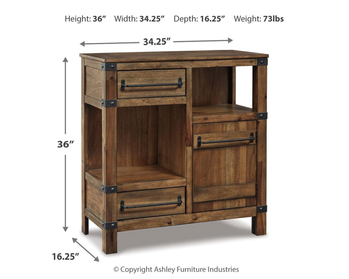 Roybeck Light Brown/Bronze Accent Cabinet from Ashley Furniture - Luna Furniture