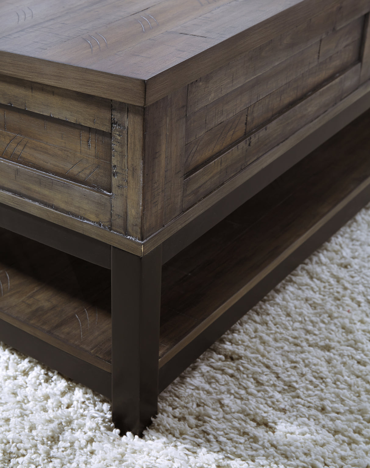 Johurst Grayish Brown Coffee Table with Lift Top from Ashley - Luna Furniture