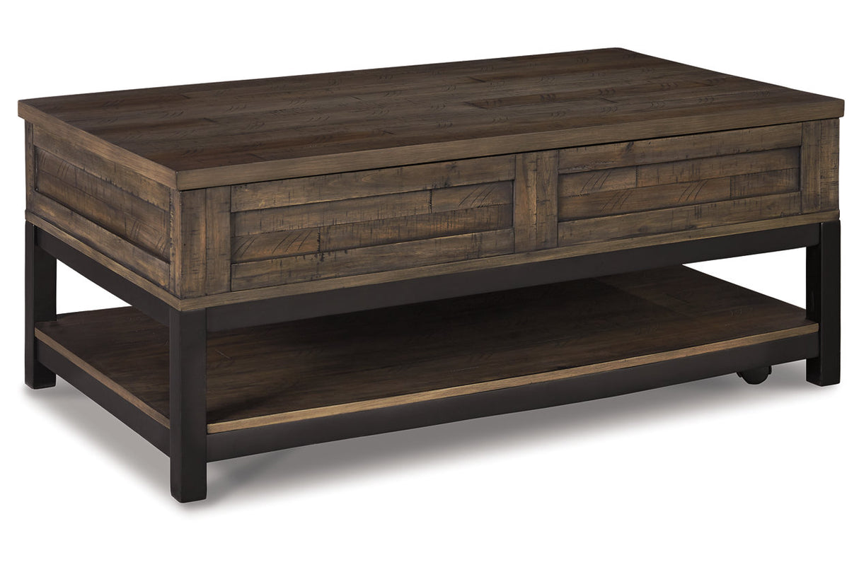 Johurst Grayish Brown Lift-top Coffee Table and 2 End Tables from Ashley - Luna Furniture