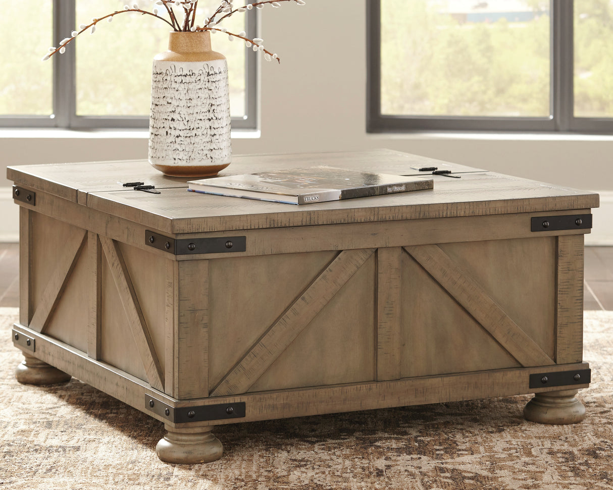 Aldwin Coffee Table with 2 End Tables in Gray from Ashley - Luna Furniture