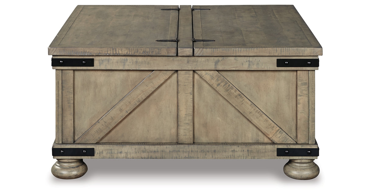 Aldwin Gray Coffee Table With Storage from Ashley - Luna Furniture