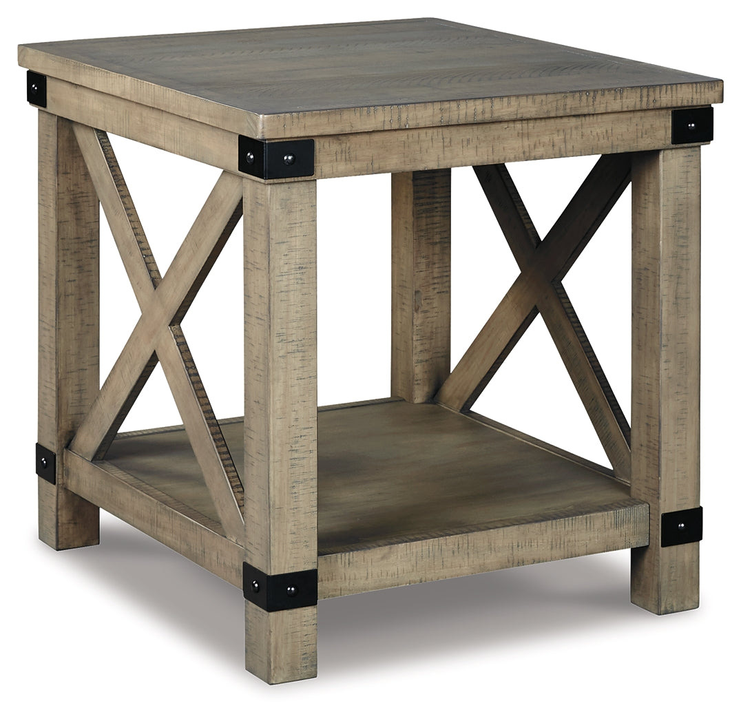 Aldwin Coffee Table with 2 End Tables in Gray from Ashley - Luna Furniture