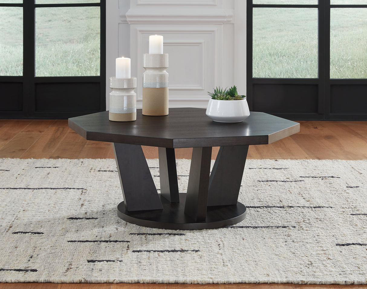 Chasinfield Dark Brown Coffee Table from Ashley - Luna Furniture