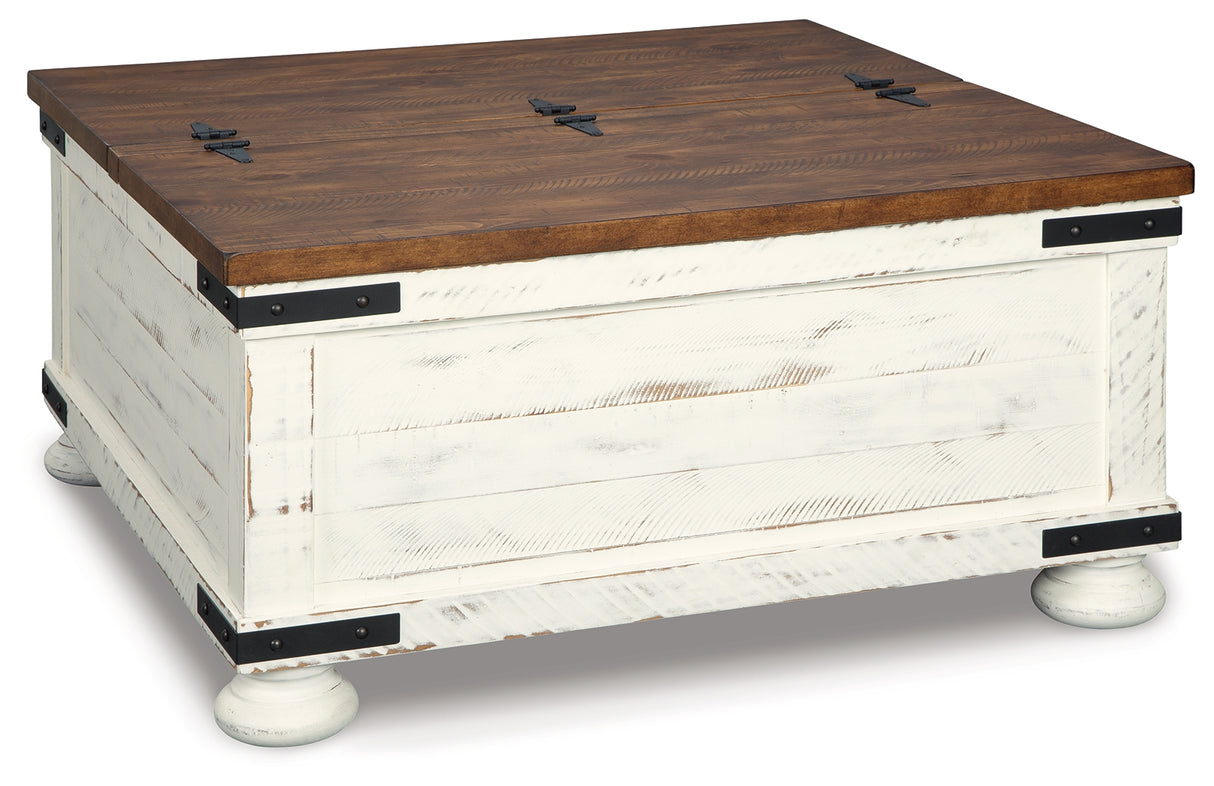 Wystfield White/Brown Coffee Table and Chairside End Table from Ashley - Luna Furniture
