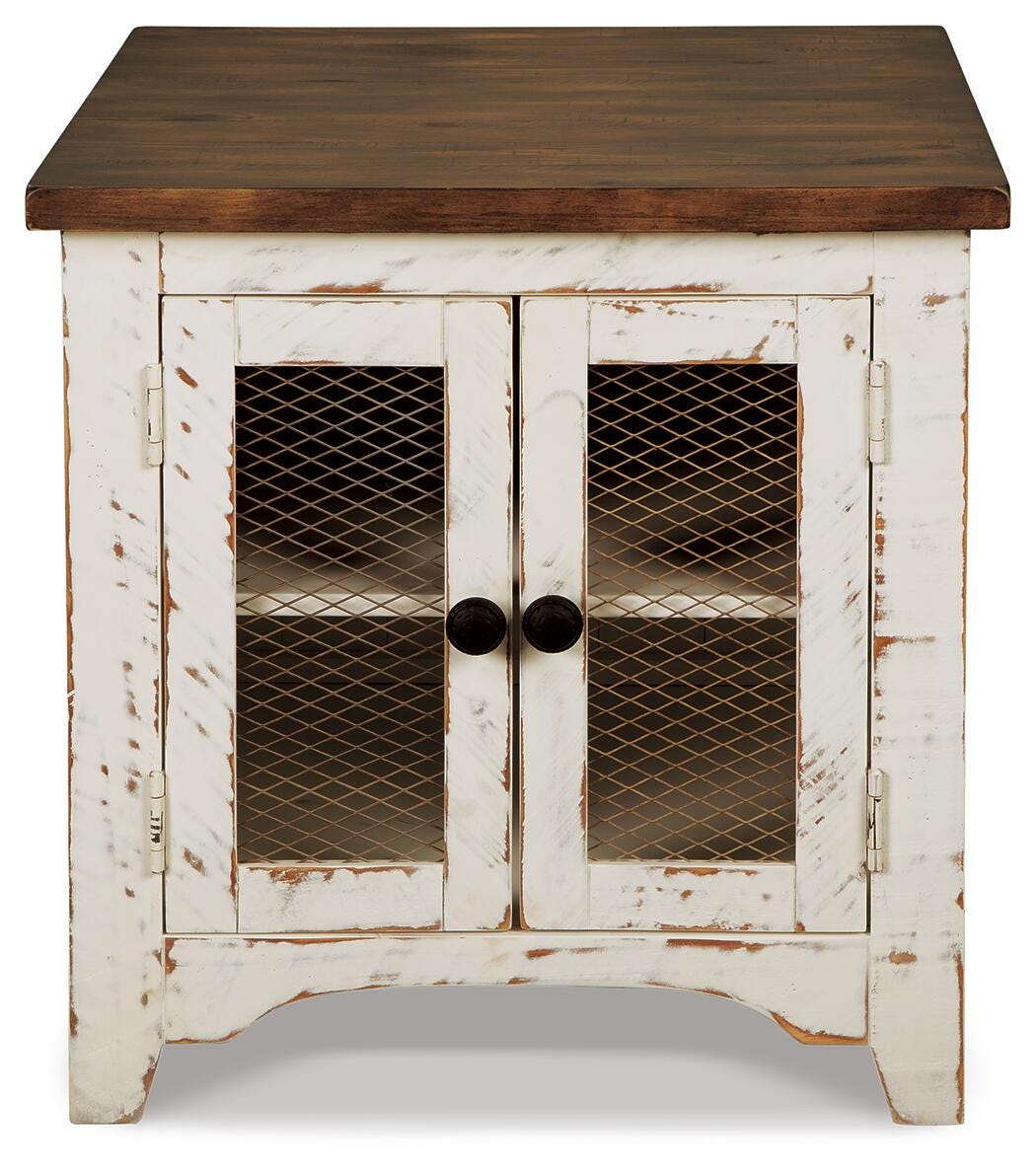 Wystfield White/Brown End Table from Ashley - Luna Furniture