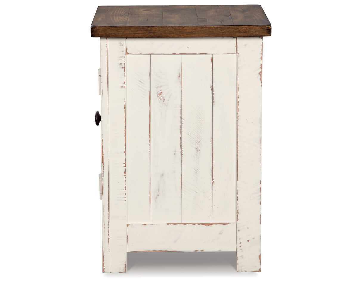 Wystfield White/Brown Chairside End Table from Ashley Furniture - Luna Furniture