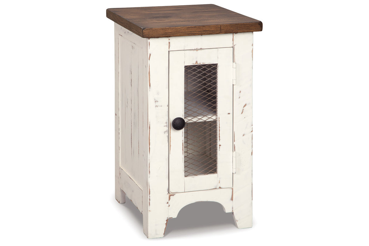 Wystfield White/Brown Coffee Table and 2 Chairside End Tables from Ashley - Luna Furniture