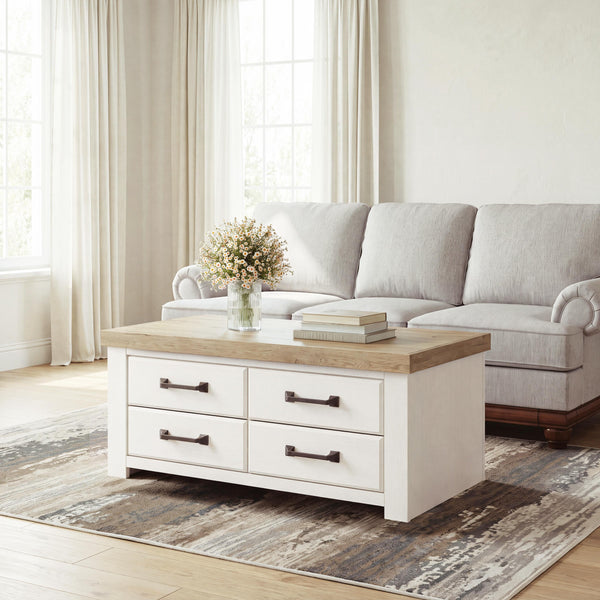 Savonport White/Brown Coffee Table