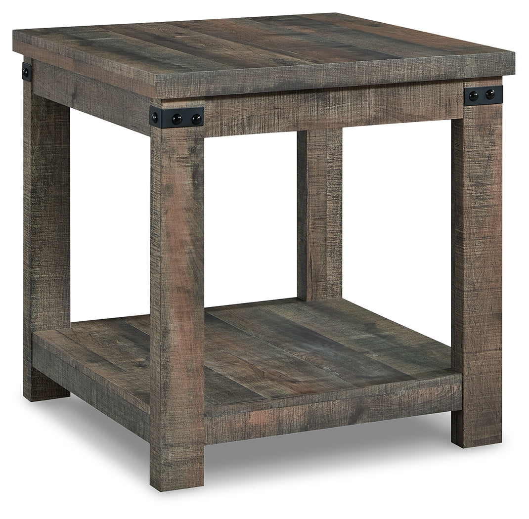 Hollum Rustic Brown End Table from Ashley - Luna Furniture