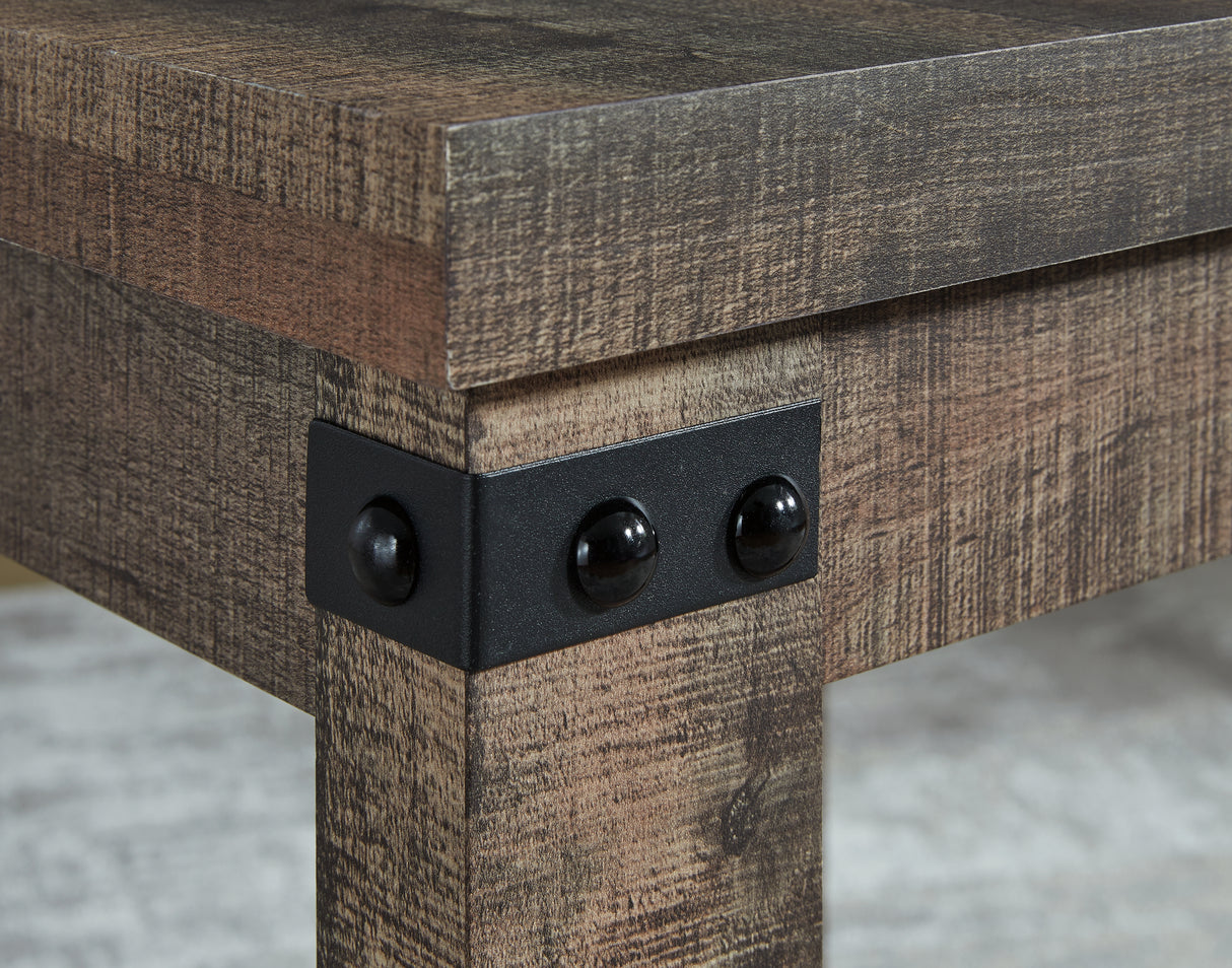 Hollum Rustic Brown End Table from Ashley - Luna Furniture