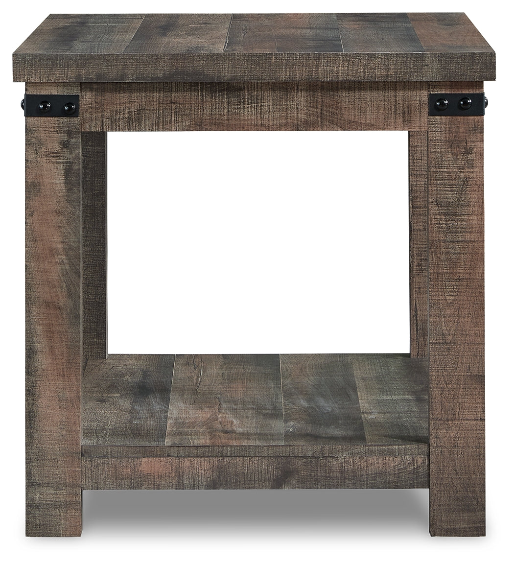 Hollum Rustic Brown End Table from Ashley - Luna Furniture