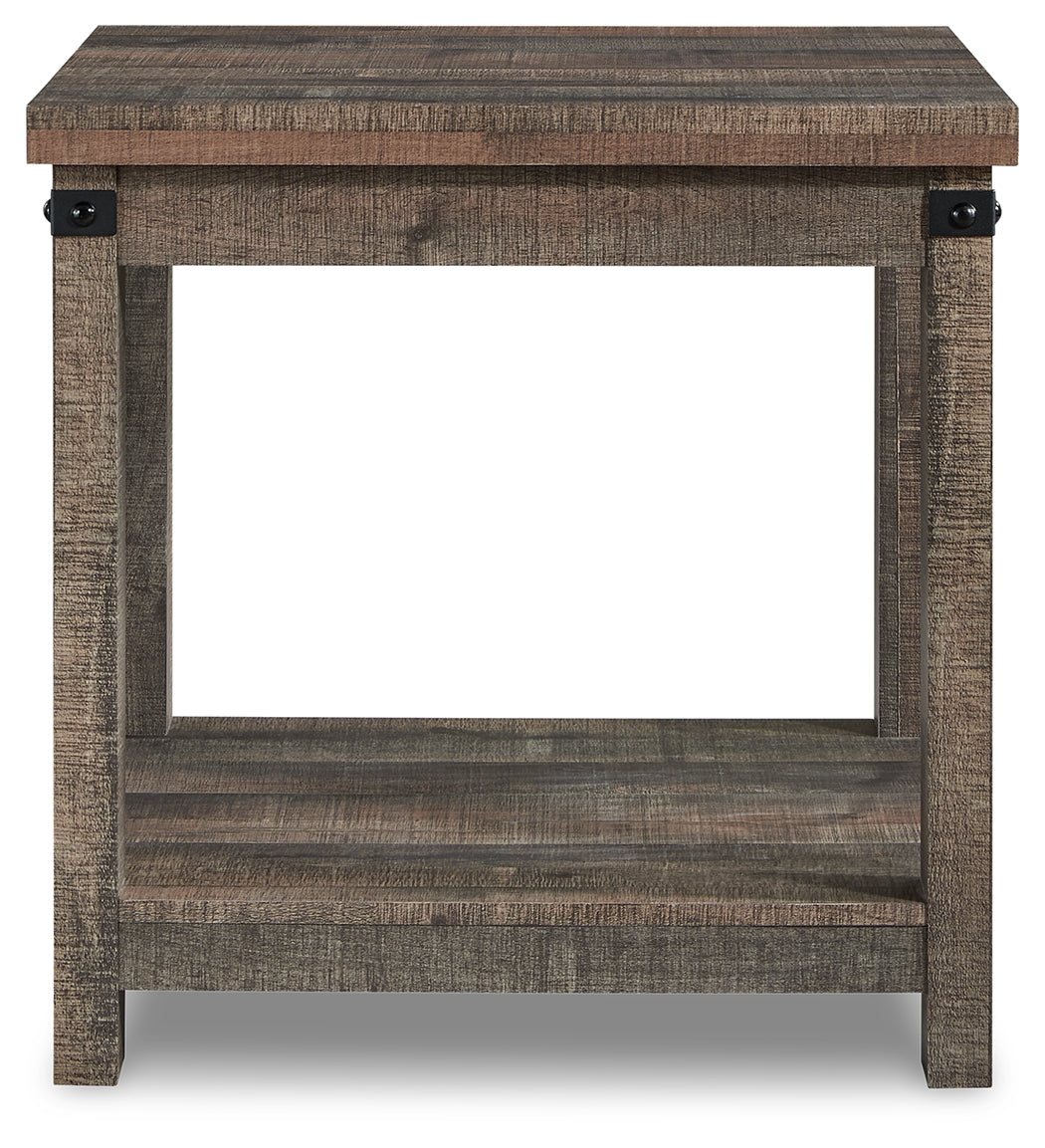 Hollum Rustic Brown End Table from Ashley - Luna Furniture